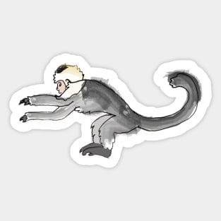 Capuchin Monkey 5 of 5 -- Leaping Sticker